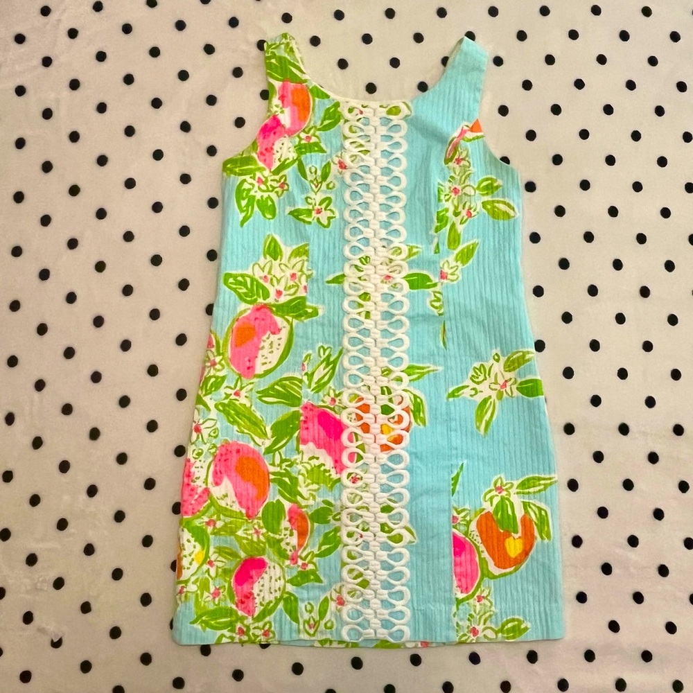 Lilly Pulitzer Embroidered Multicolor Cathy Shift Dress Size 2